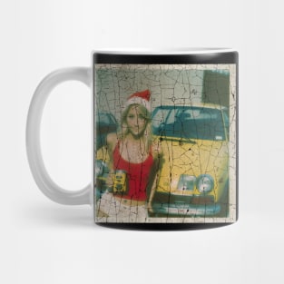 Retro car with Lady's hat Mug